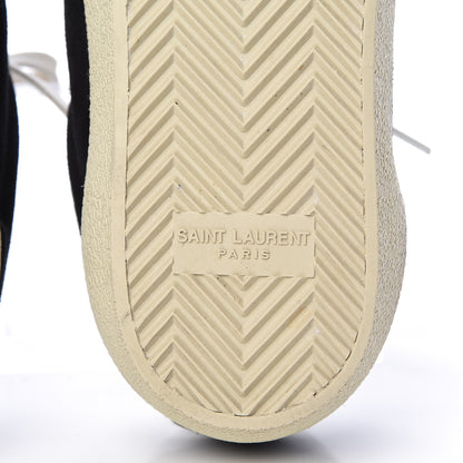 Saint Laurent Distressed Suede Womens Court Classic Sneakers 39 Black 6 of 13