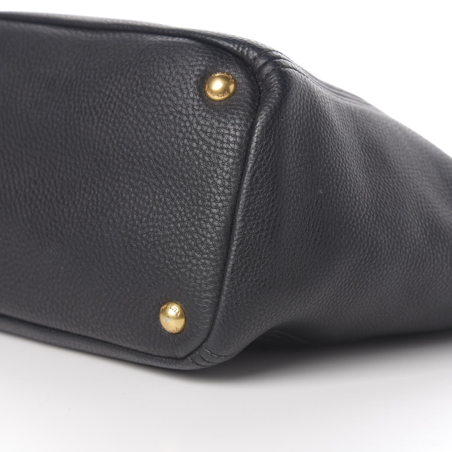 Prada Vitello Daino Side Pocket Tote Black 8 of 9
