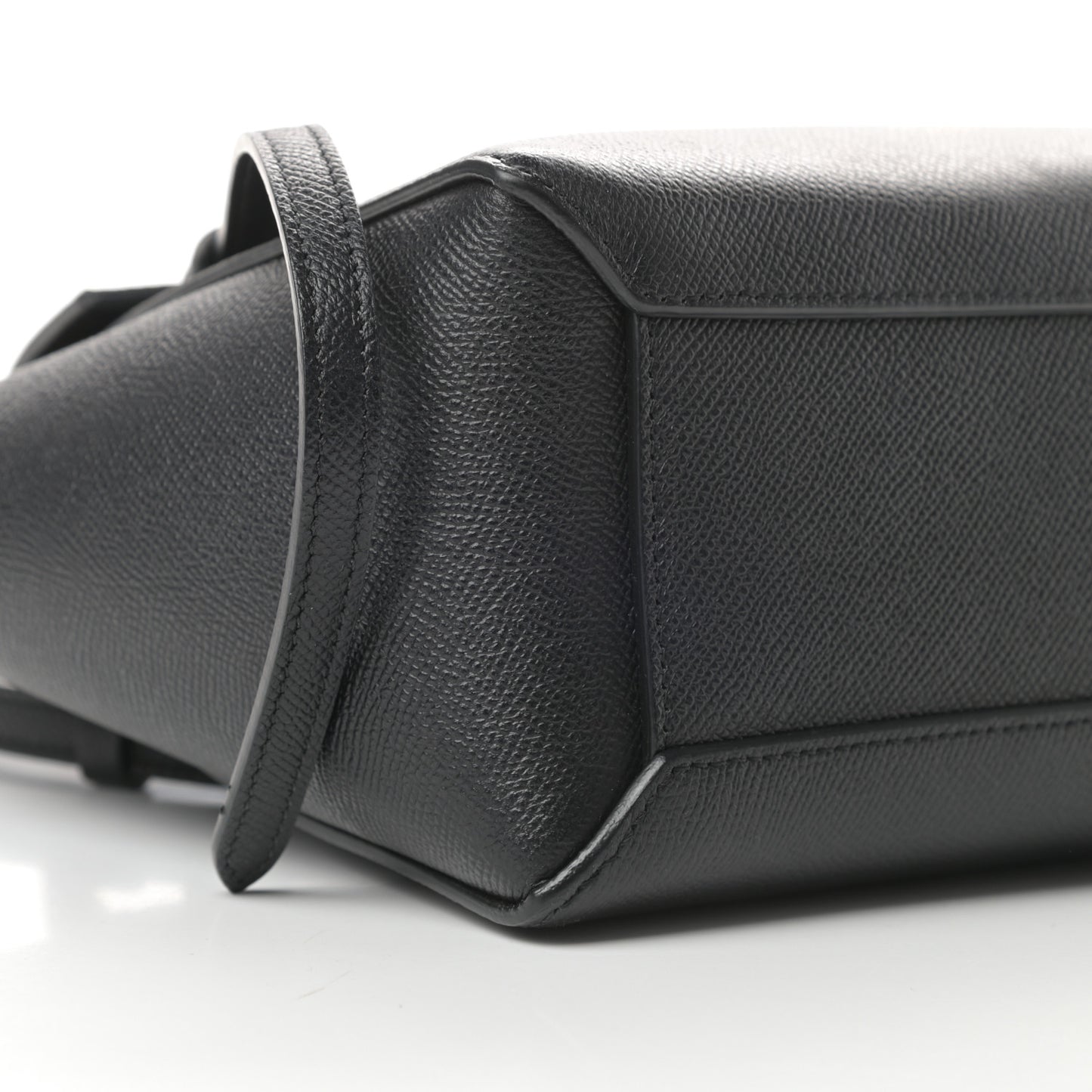 Grained Calfskin Nano Belt Bag Black