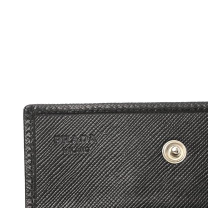 Prada Saffiano Triangle Coin Purse Black 6 of 8