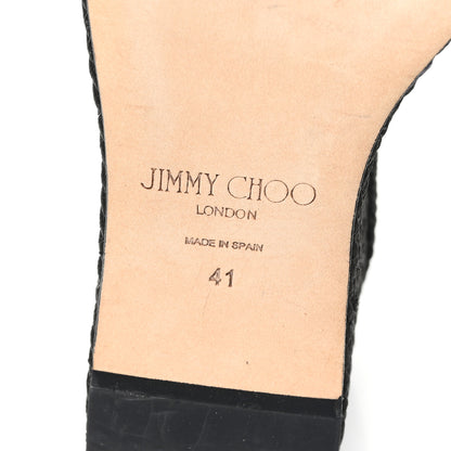 Jimmy Choo Suede Ariela 110 Wedge Sandals 41 Black 7 of 9