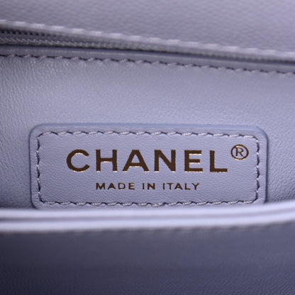 Chanel Caviar Quilted Mini Coco Handle Flap Light Purple 6 of 10