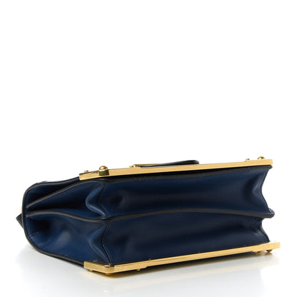 Prada City Calf Saffiano Cahier Bag Bluette Black 4 of 9