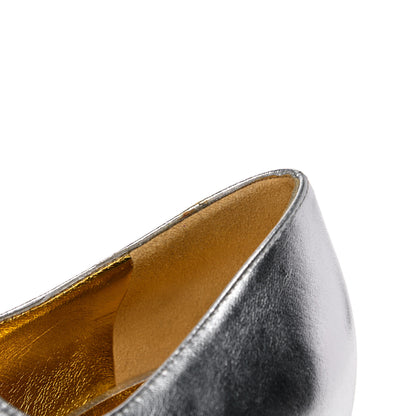 Gucci Metallic Nappa Crystal Platform 38 Silver 13 of 14