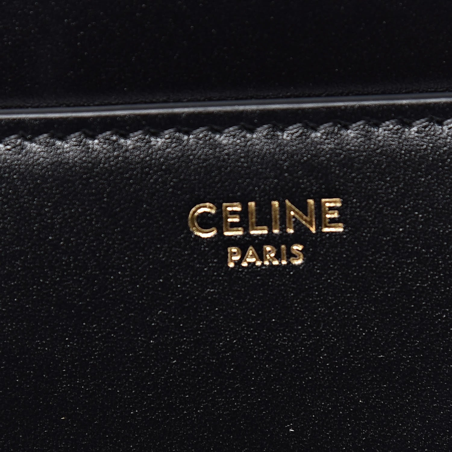 Celine Satinated Calfskin Medium 16 Top Handle Bag Black 10 of 12