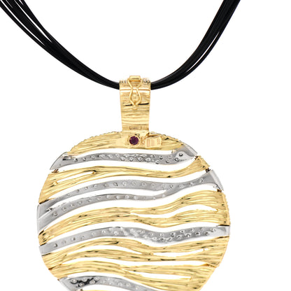 Roberto Coin 18K Yellow White Gold Diamond Elfantino Necklace 4 of 4