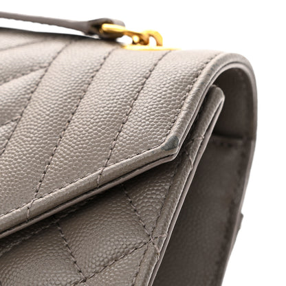 Saint Laurent Grain De Poudre Textured Mixed Matelasse Medium Triquilt Monogram Satchel Earth 12 of 16