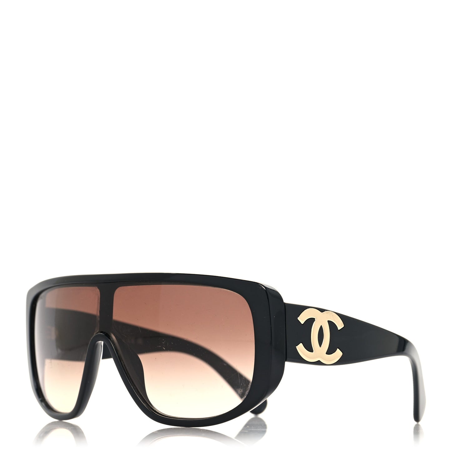 Acetate Shield Sunglasses 5495 Black