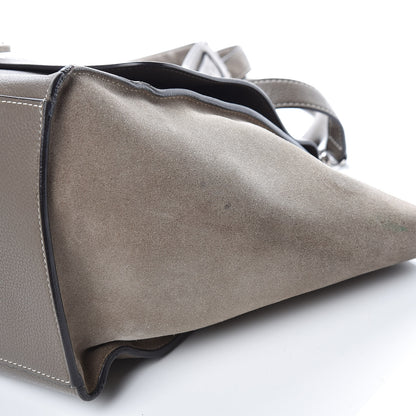Celine Drummed Calfskin Suede Small Trapeze Souris 11 of 19
