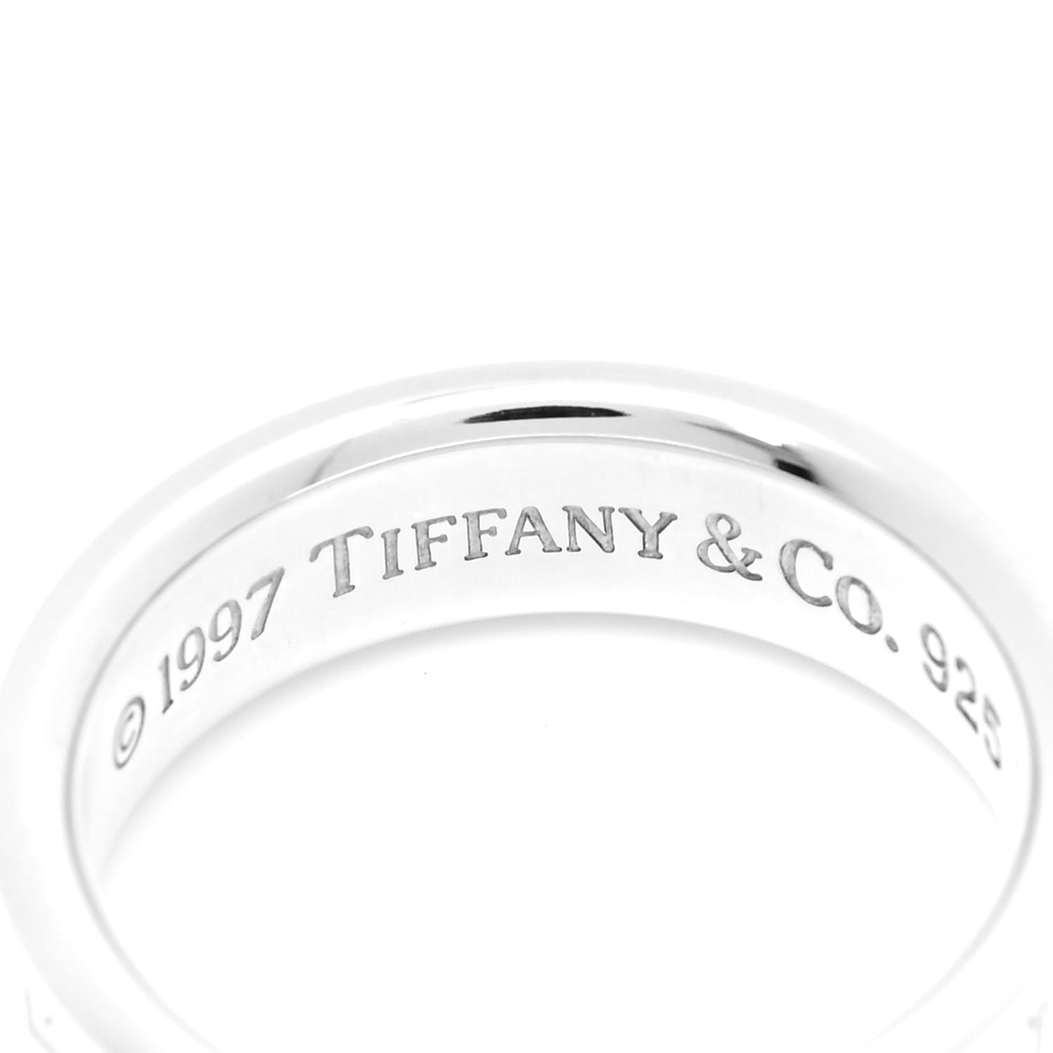 Tiffany Sterling Silver 1837 Band Ring 62 10 4 of 4