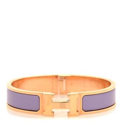 Hermes Enamel Narrow Clic Clac H Bracelet PM Lilas 1 of 4