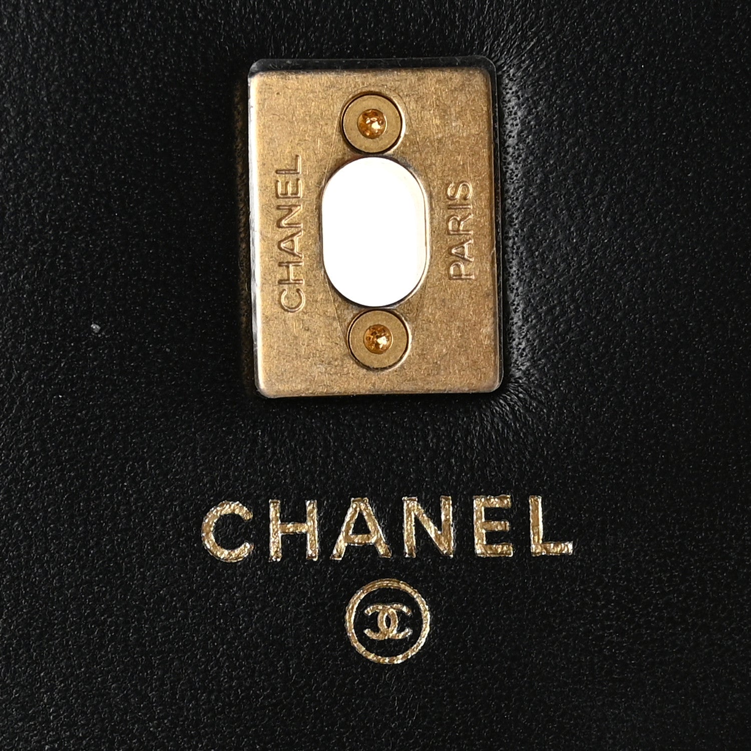 Chanel Lambskin Quilted Pearl Crush Phone Holder With Chain Black 6 of 13