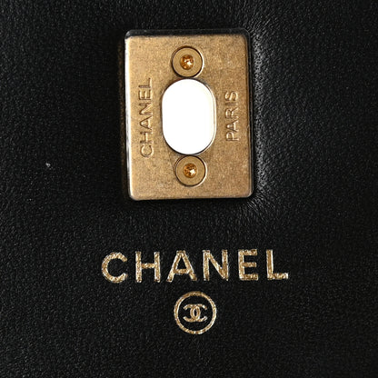 Chanel Lambskin Quilted Pearl Crush Phone Holder With Chain Black 6 of 13