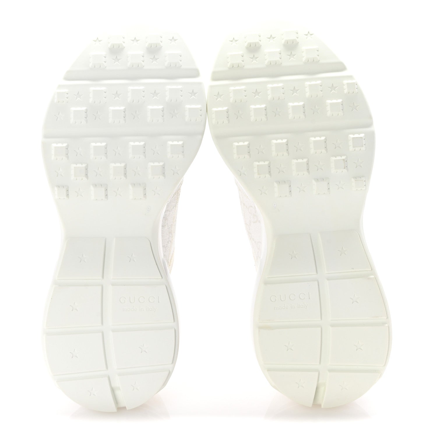 Gucci GG Supreme Monogram Mens Rhyton Sneakers 9 White 6 of 11
