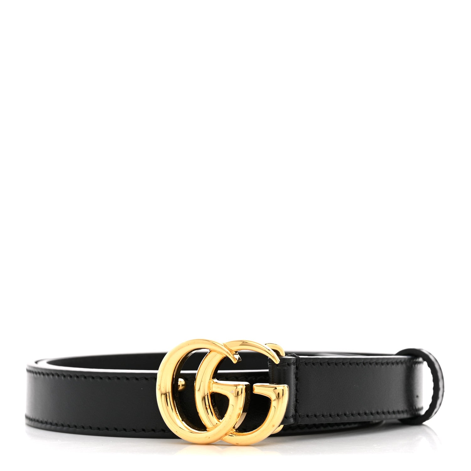 Gucci Calfskin Double G 20mm Belt 80 32 Black 1 of 6