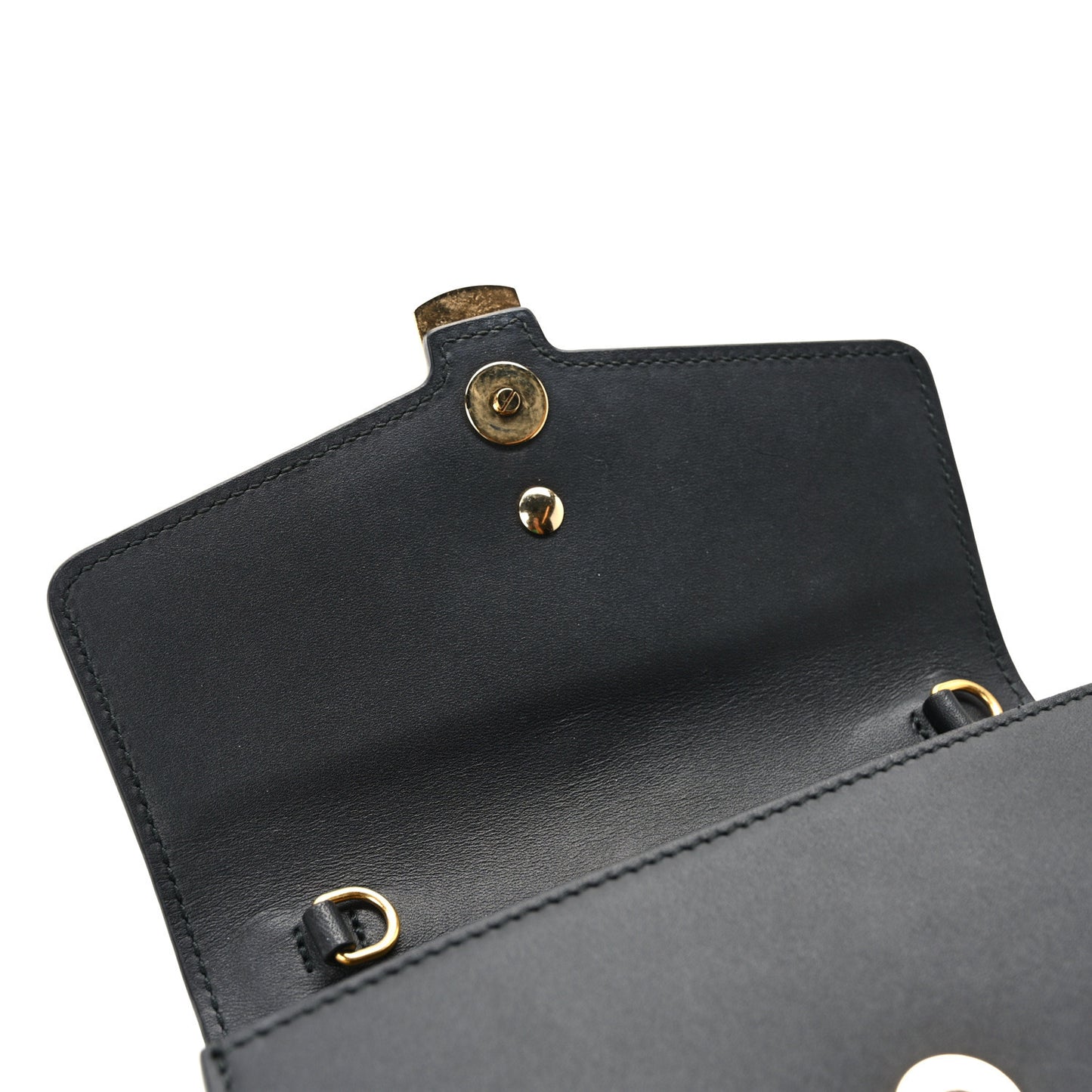 Calfskin Super Mini Sylvie Chain Shoulder Bag Black