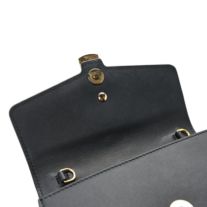 Gucci Calfskin Super Mini Sylvie Chain Shoulder Bag Black 11 of 12