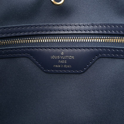 Louis Vuitton Monoglam Neverfull MM Blue 8 of 12