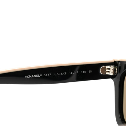 Chanel Acetate Polarized Square Sunglasses 5417 Black 5 of 7