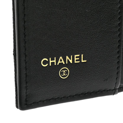 Chanel Caviar Quilted Enamel Coco Casino Double Flap Wallet Black 6 of 7