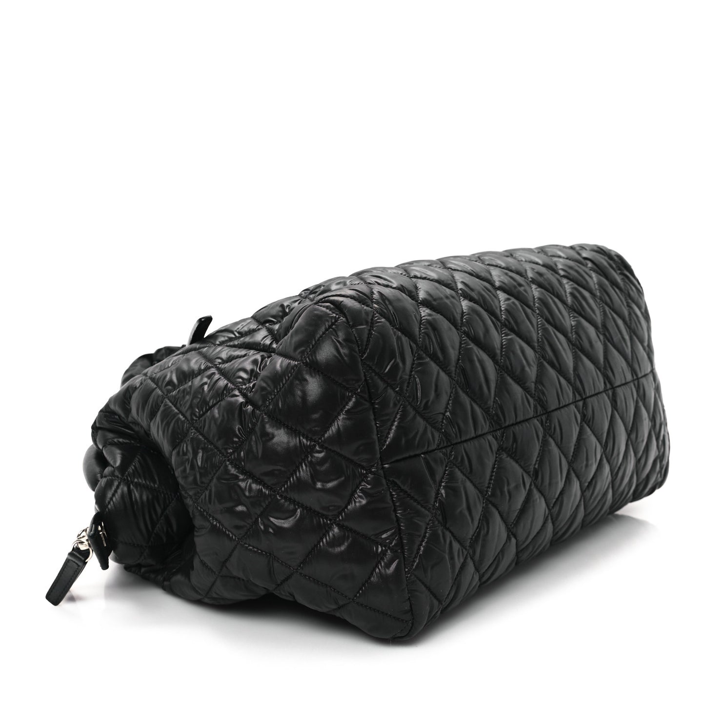 Nylon Quilted Large Coco Cocoon Tote Black