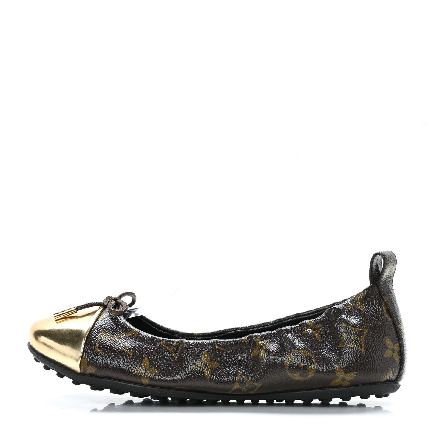 Patent Monogram Flirty Ballerina Flats 38 Gold