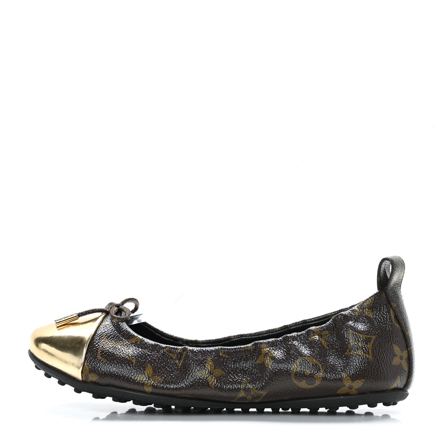 Louis Vuitton Patent Monogram Flirty Ballerina Flats 38 Gold 1 of 8