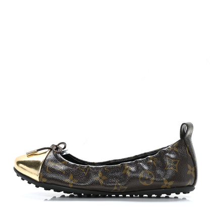 Louis Vuitton Patent Monogram Flirty Ballerina Flats 38 Gold 1 of 8