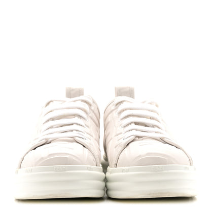 Fendi Lambksin FF Embossed Rise Low Top Sneakers 36.5 Ultra White 4 of 30