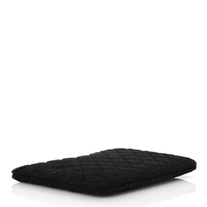 Chanel Terry Cloth Quilted Medium Cosmetic Case Black 4 of 9