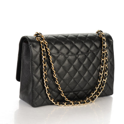 Chanel Caviar Quilted Maxi Double Flap Black 3 of 7