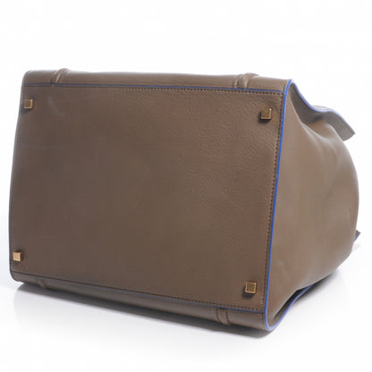 Celine Smooth Calfskin Large Phantom Luggage Khaki Cobalt Trim 5 of 10