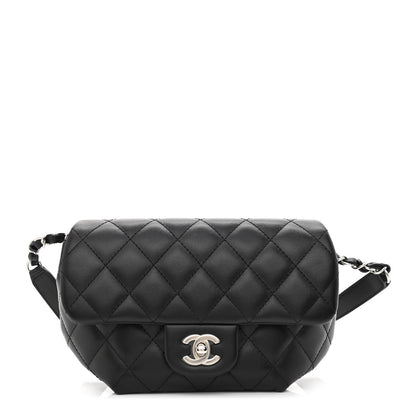 Chanel Calfskin Quilted CC Uniform Flap Belt Bag Black 1 of 11