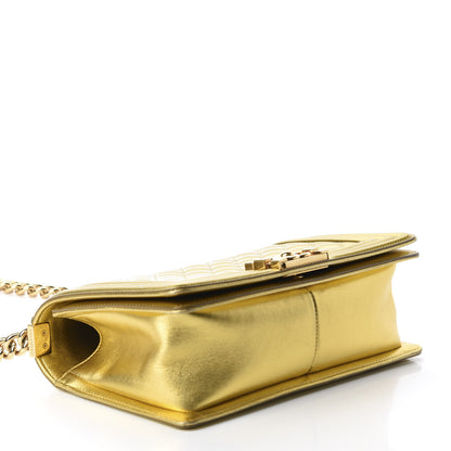 Chanel Metallic Patent Calfskin Medium Boy Flap Gold 4 of 12