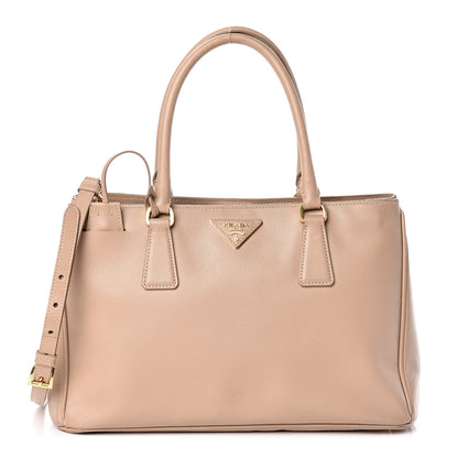 Prada Saffiano Lux Small Tote Sabbia 1 of 15