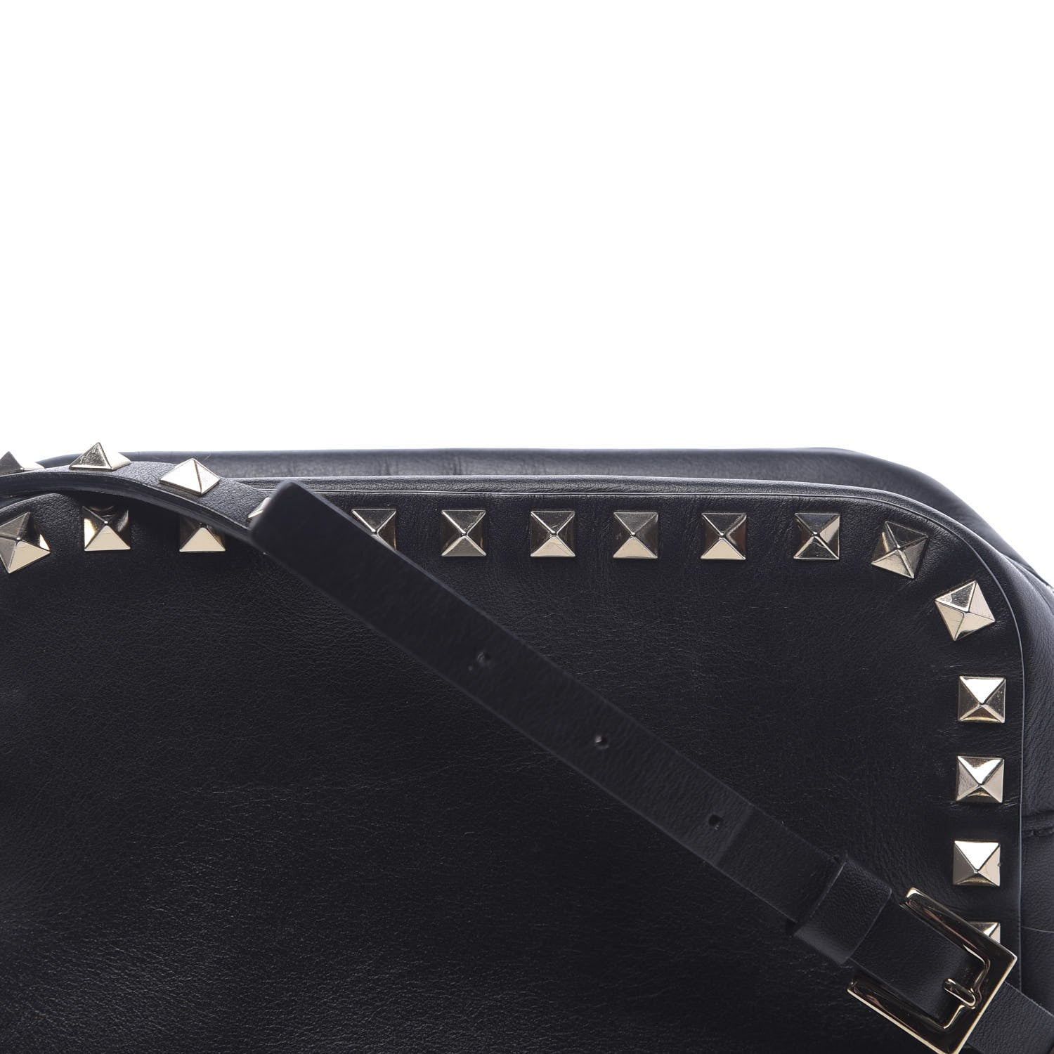 Valentino Garavani Calfskin Rockstud Camera Crossbody Bag Black 7 of 9