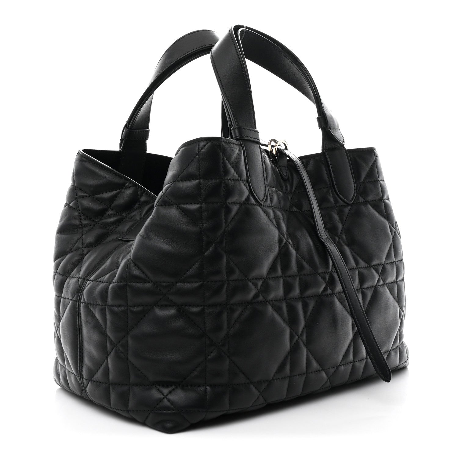 Christian Dior Calfskin Macrocannage Medium Toujours Black 4 of 13
