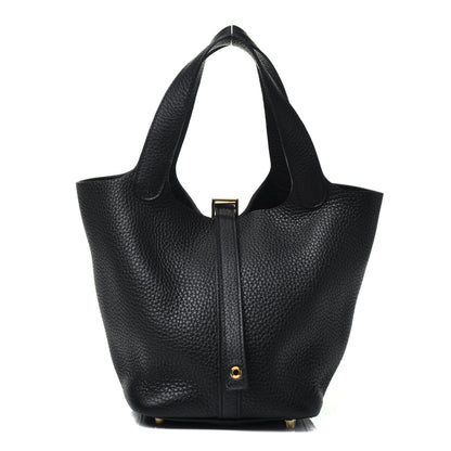 Hermes Taurillon Clemence Picotin Lock 18 PM Black 1 of 8