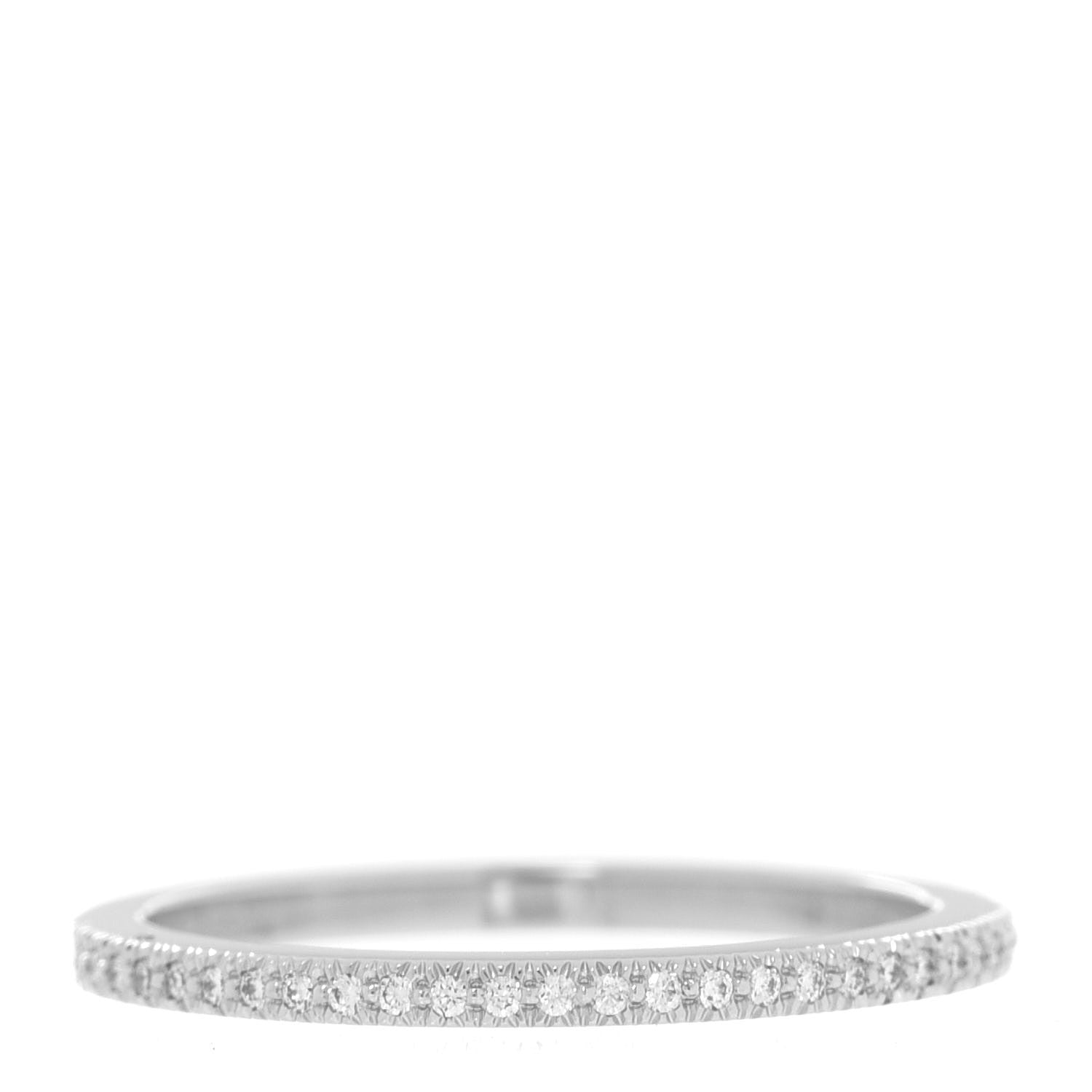Tiffany Platinum Diamond Lucida Half Circle Wedding Band Ring 48 4.5 1 of 6