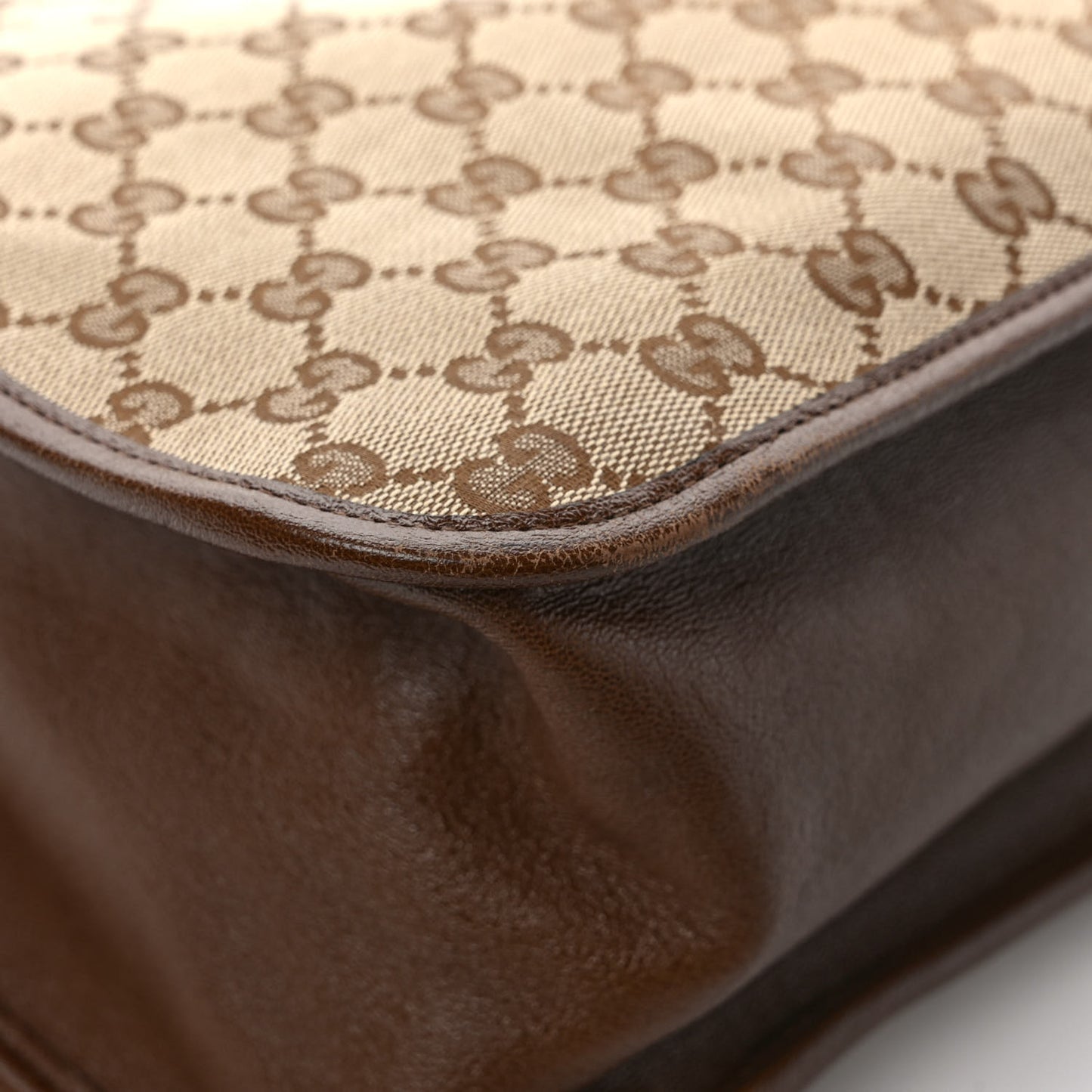 Monogram Horsebit 1955 Tote Bag Beige Brown Sugar