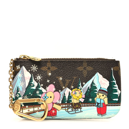 Louis Vuitton Monogram 2023 Christmas Animation Alpine Key Pouch Pink 1 of 9