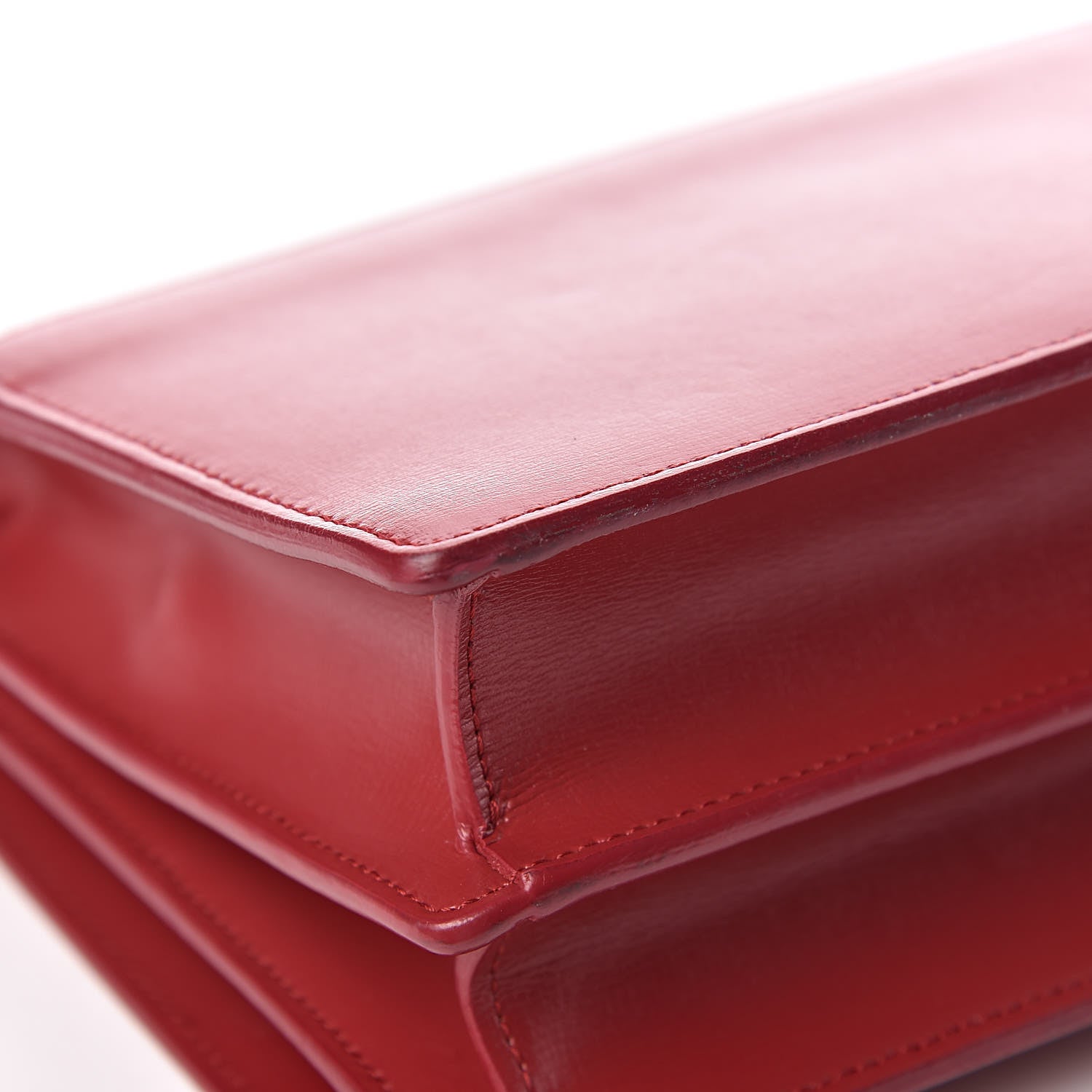 Saint Laurent Grained Calfskin Medium Monogram Sunset Lipstick Red 7 of 13