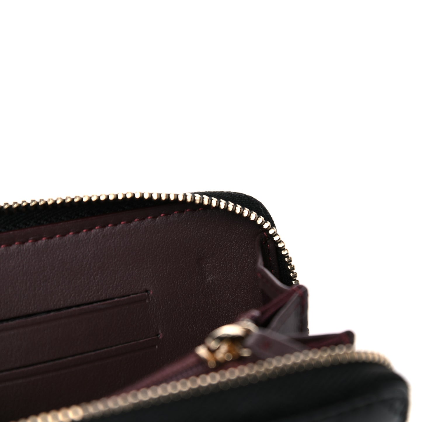 Aged Calfskin Quilted Small Lucky Charms 2.55 Reissue Zip Around Wallet Black