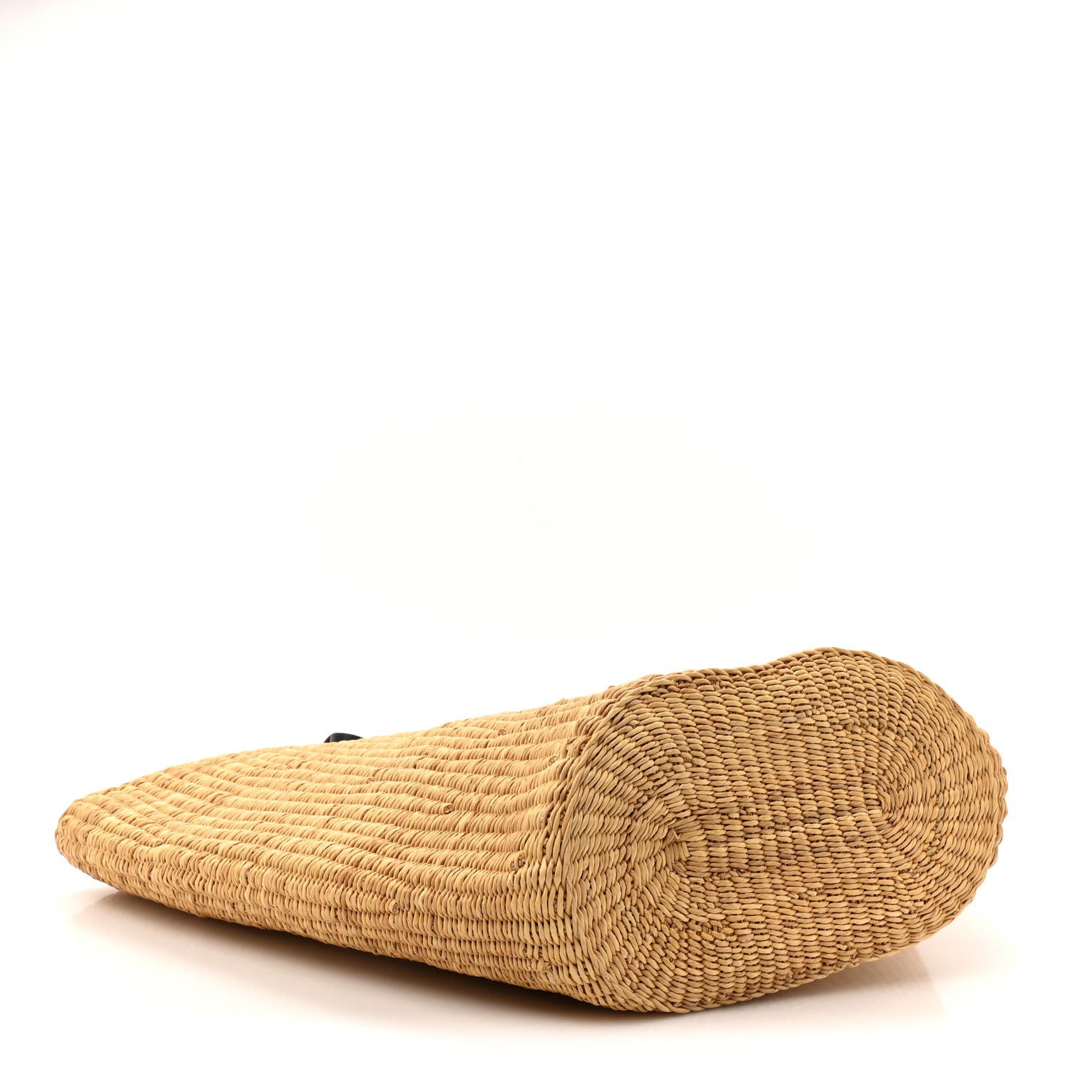 Loewe Raffia Calfskin Shell Basket Tote Natural Pecan 4 of 10