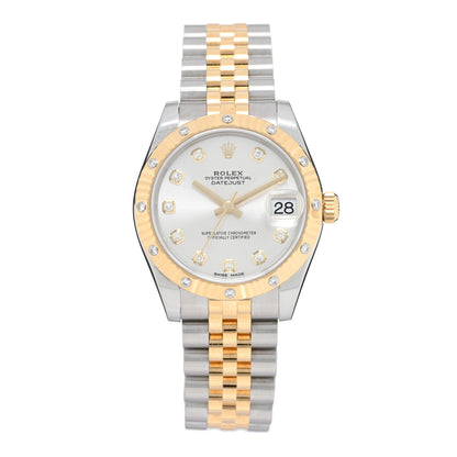 Rolex Stainless Steel 18K Yellow Gold Diamond 31mm Oyster Perpetual Datejust Watch Silver 178313 1 of 5