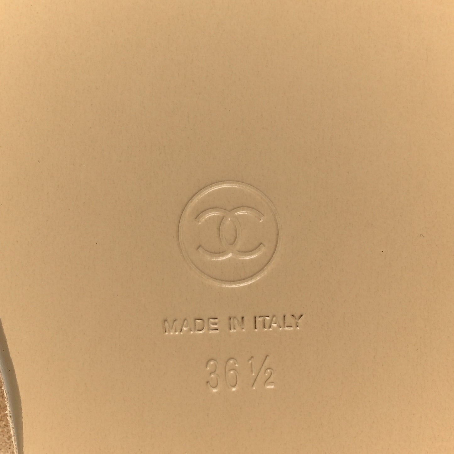 Suede Cap Toe CC Mary Jane Flats 36.5 Beige