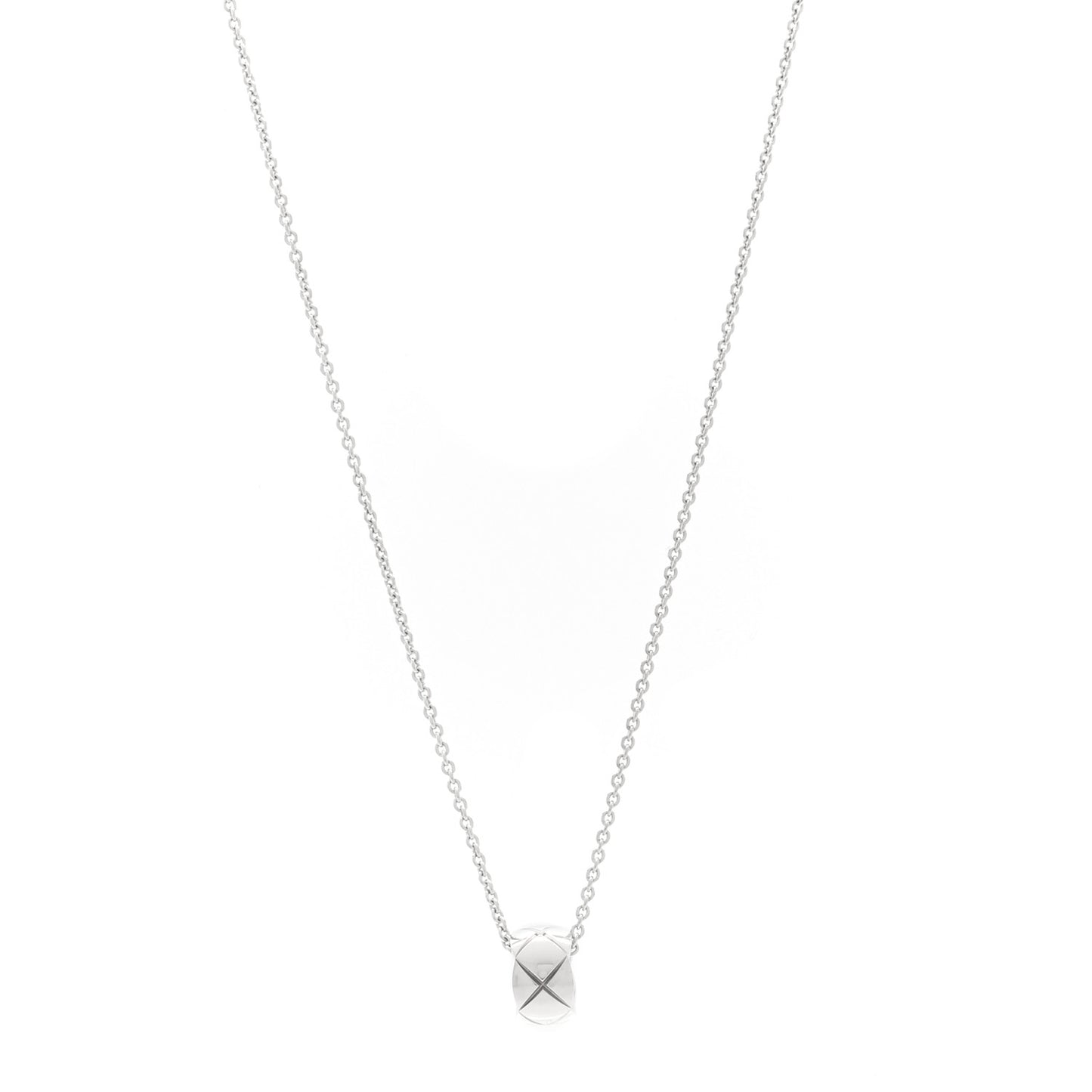 18K White Gold Coco Crush Pendant Necklace