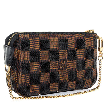 Louis Vuitton Damier Paillettes Mini Pochette Accessories Black 3 of 8