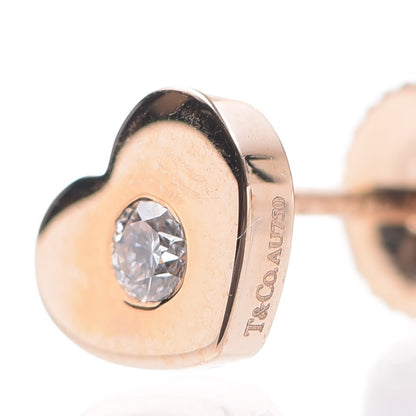 Tiffany 18K Rose Gold Diamond Paloma Picasso Modern Heart Earrings 4 of 6