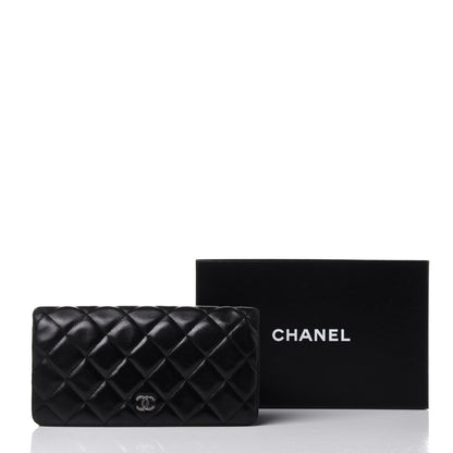 Chanel Lambskin Quilted Yen Wallet Black 13 of 13